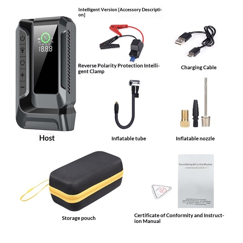 Portable Digital Air Compressor & Tyre Inflator - Emergency Car Pump wit LED Display