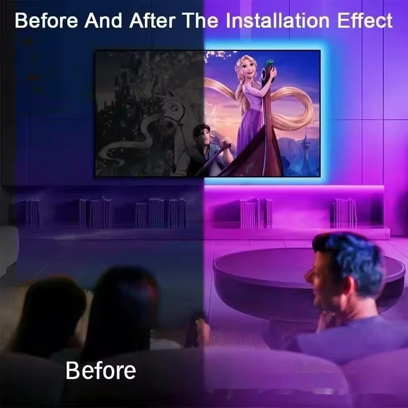 5M RGB LED Light Strip - USB Powered, App Control & Remote - Ambient Lighting for Bedroom, Gaming & TV
