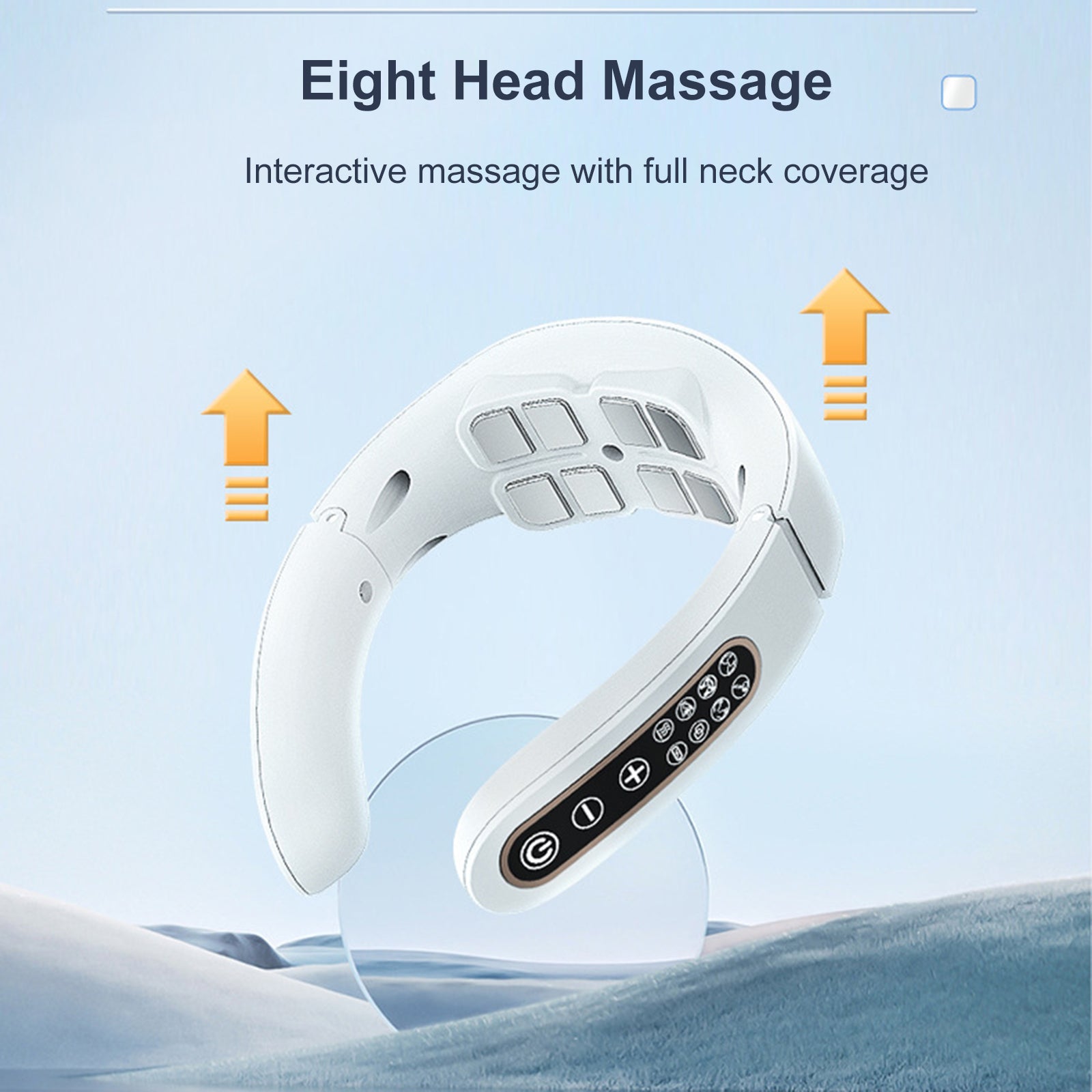Neck Pain Relief Massager - Heat & Pulse Therapy - Portable USB Relaxation