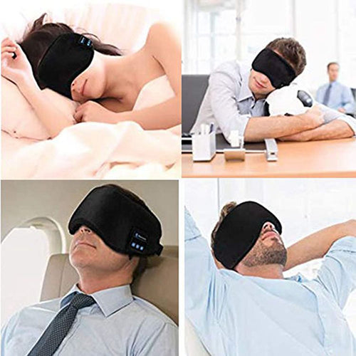 Bluetooth Sleep Headband Headphones - Wireless Eye Mask for Sleep, Travel & Relaxation