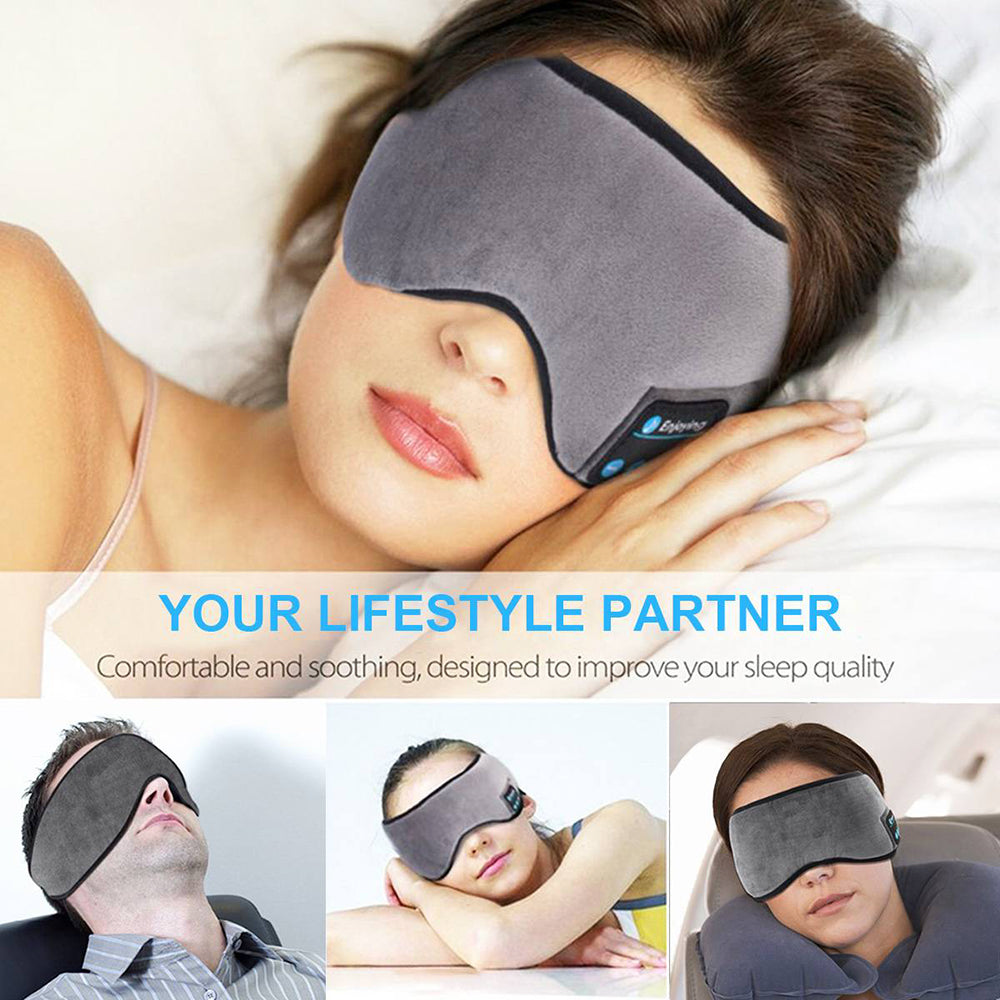 Bluetooth Sleep Headband Headphones - Wireless Eye Mask for Sleep, Travel & Relaxation