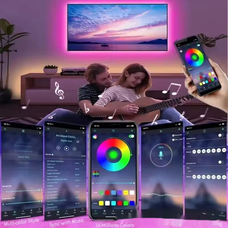 5M RGB LED Light Strip - USB Powered, App Control & Remote - Ambient Lighting for Bedroom, Gaming & TV