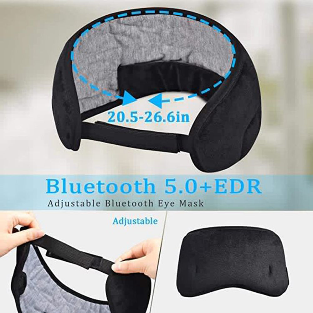 Bluetooth Sleep Headband Headphones - Wireless Eye Mask for Sleep, Travel & Relaxation