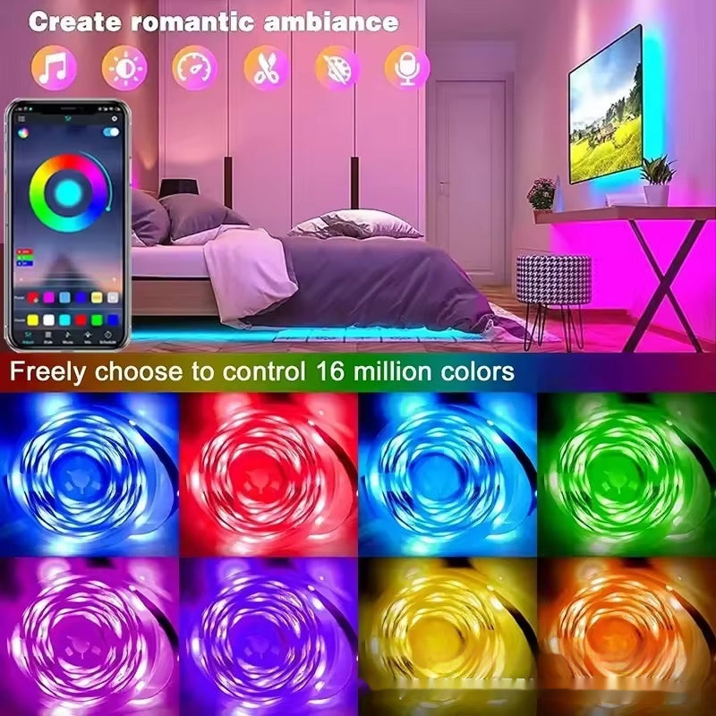 5M RGB LED Light Strip - USB Powered, App Control & Remote - Ambient Lighting for Bedroom, Gaming & TV