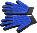 Pet Grooming Gloves for Cats & Dogs - Deshedding Brush Mitt Pair - Hair Remover & Massaging Glove
