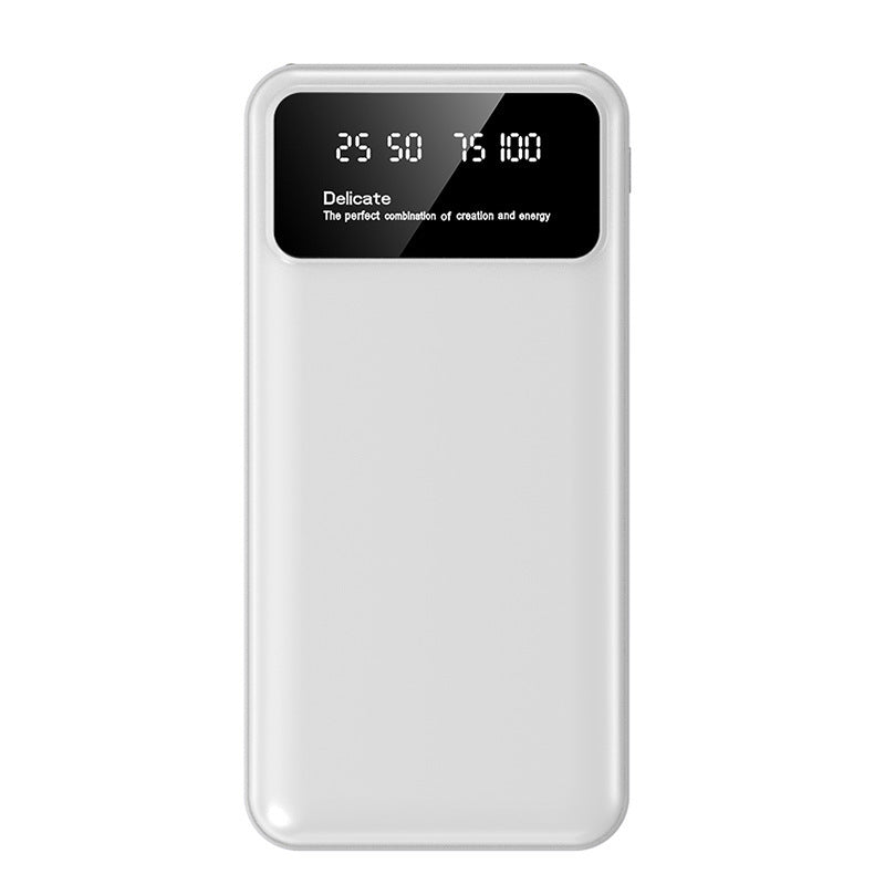 20000mAh Power Bank Portable Charger Built-in Cables Fast Charging for Travel & Emergency